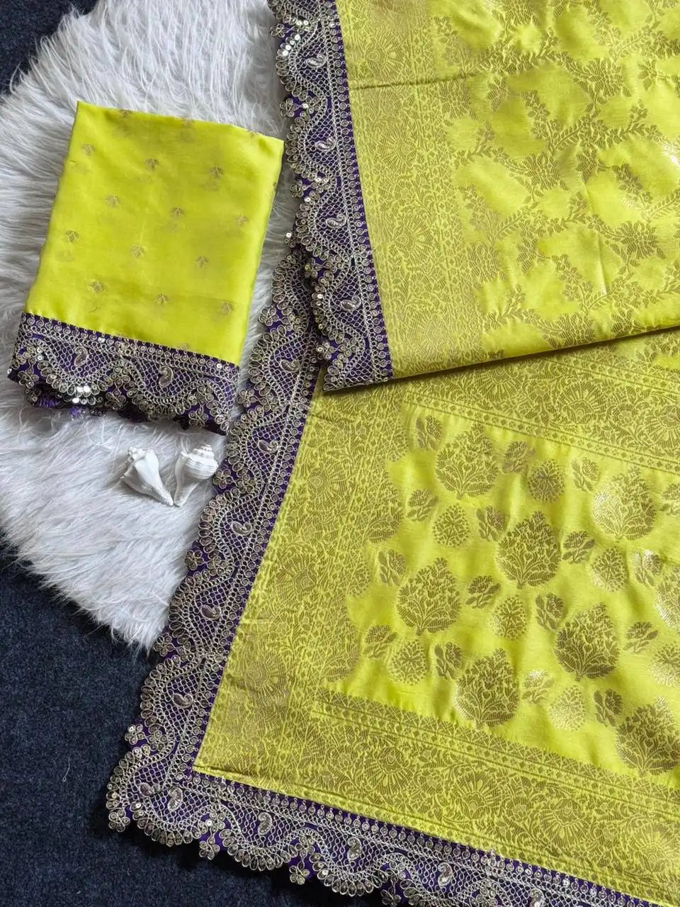 WMS Vol 164 Zari Waving With Designer Border Party Wear Saree