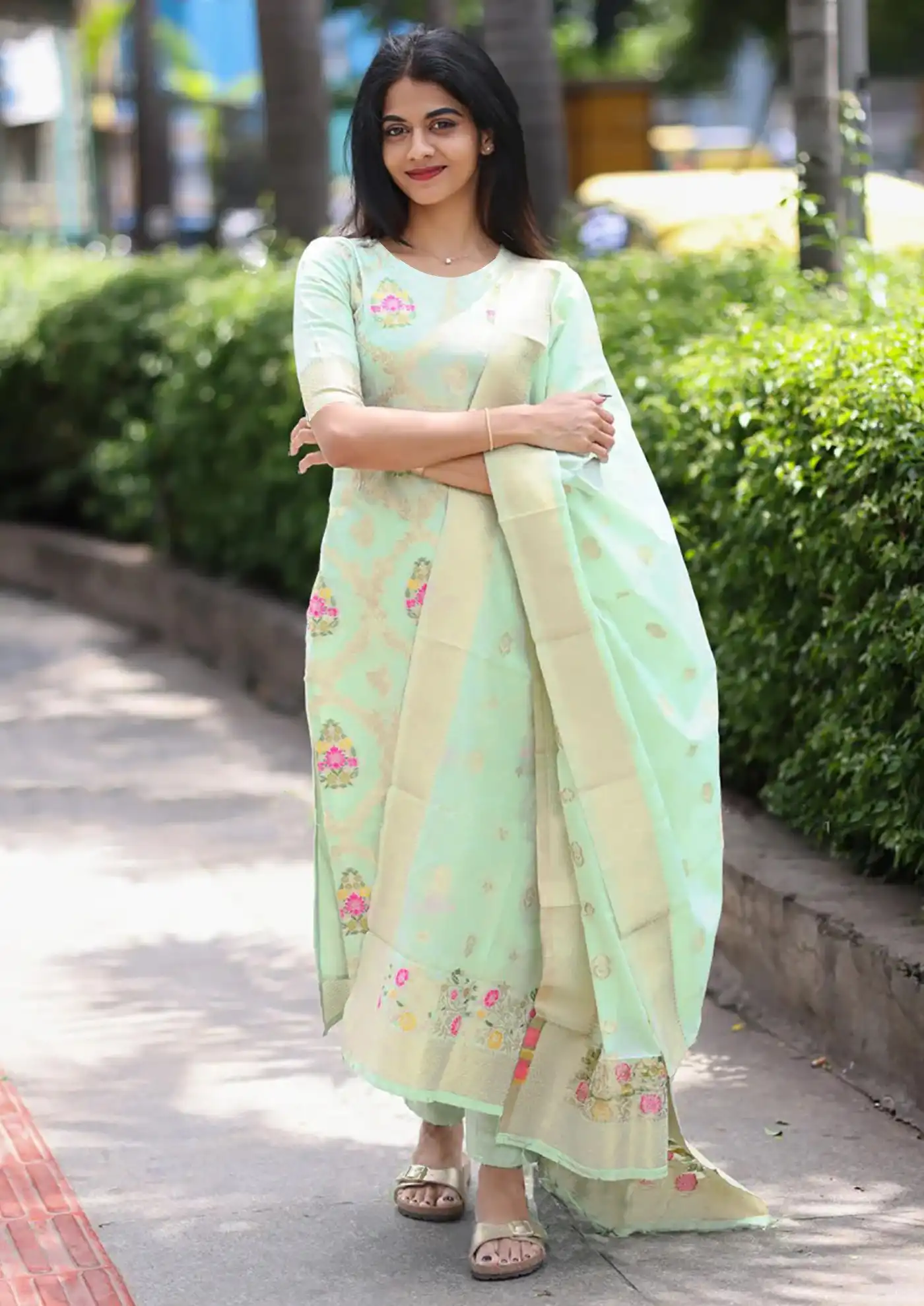 FFD Vol 117 Pista Art Silk Kurti Pent With Dupatta Festival Collection