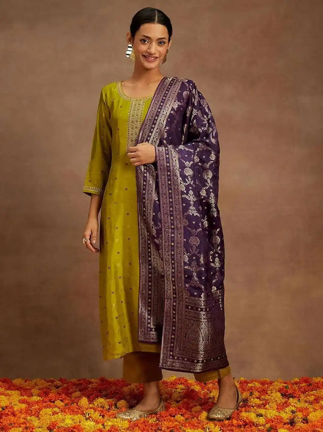 FFD Vol 119 Art Silk Weaving Kurta Pent With Dupatta Collection