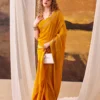 WMN 7913 Yellow Crepe Weaving Saree Party Wear Collection