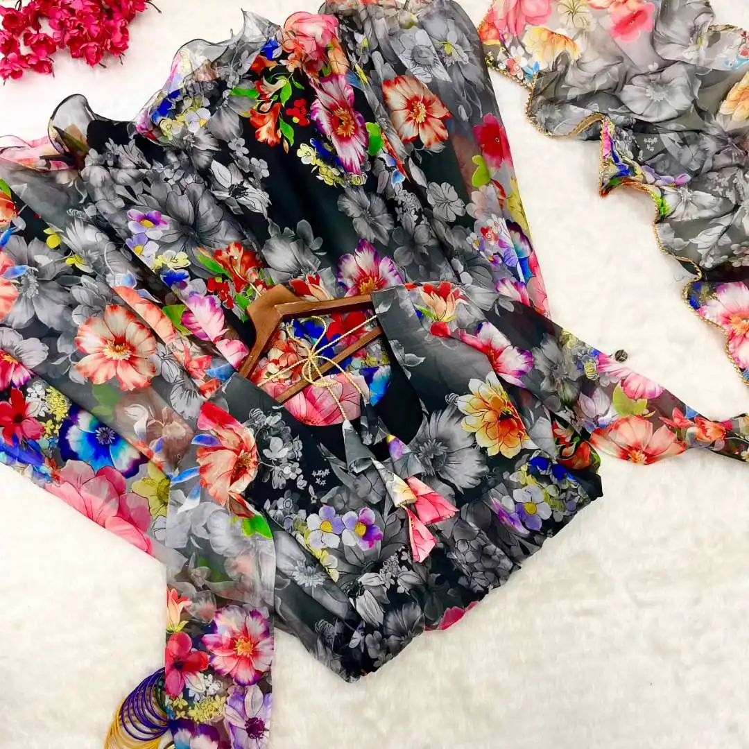 Alia 524 Organza Taby Silk Readymade Dress