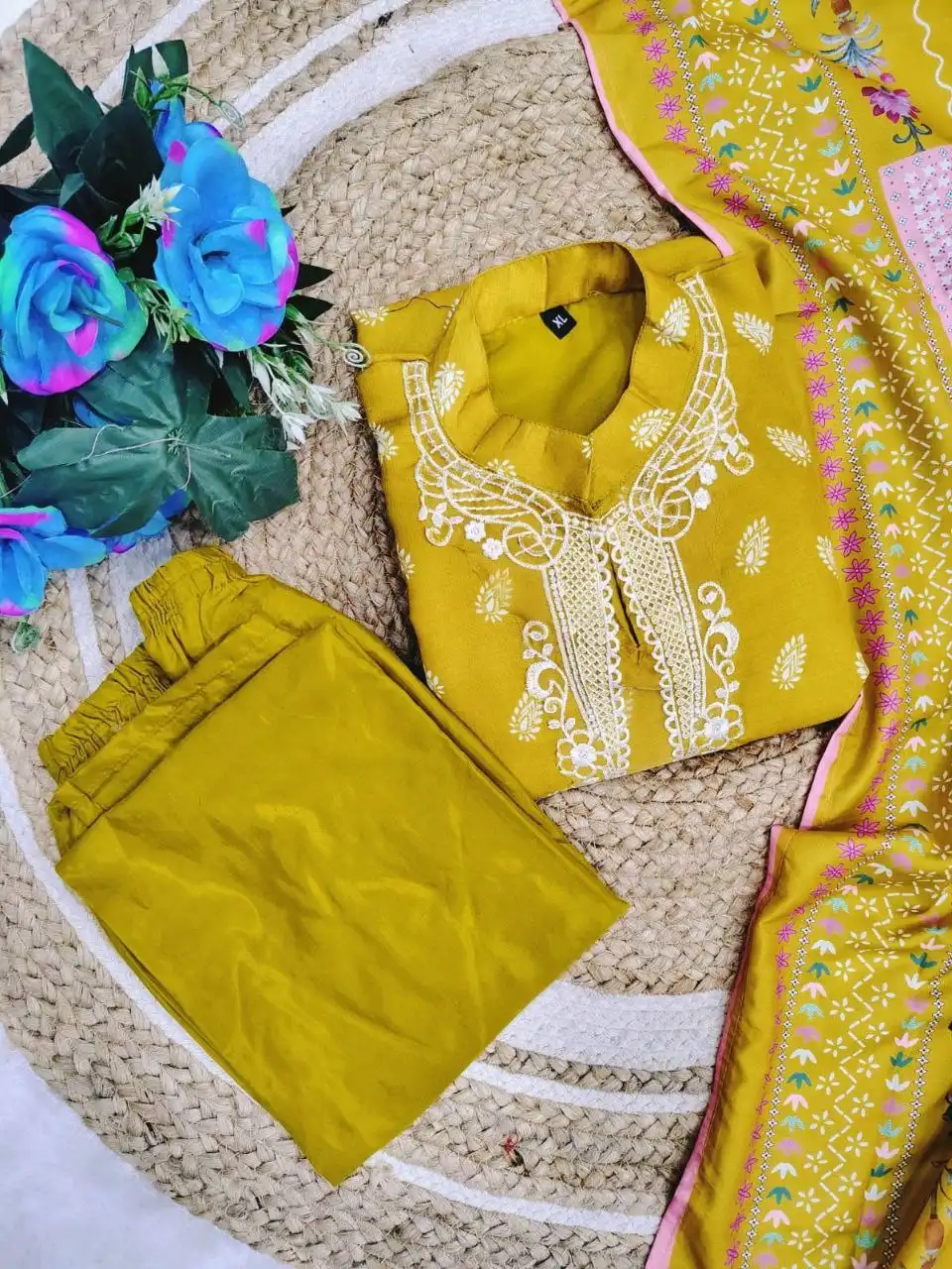 Zarin Vol 043 Yallow Color Soft Cotton Readymade Dress for woman