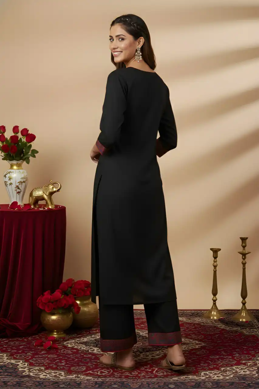 Shiv Vol 153 Black Heavy Cotton Plain Top With Bottom