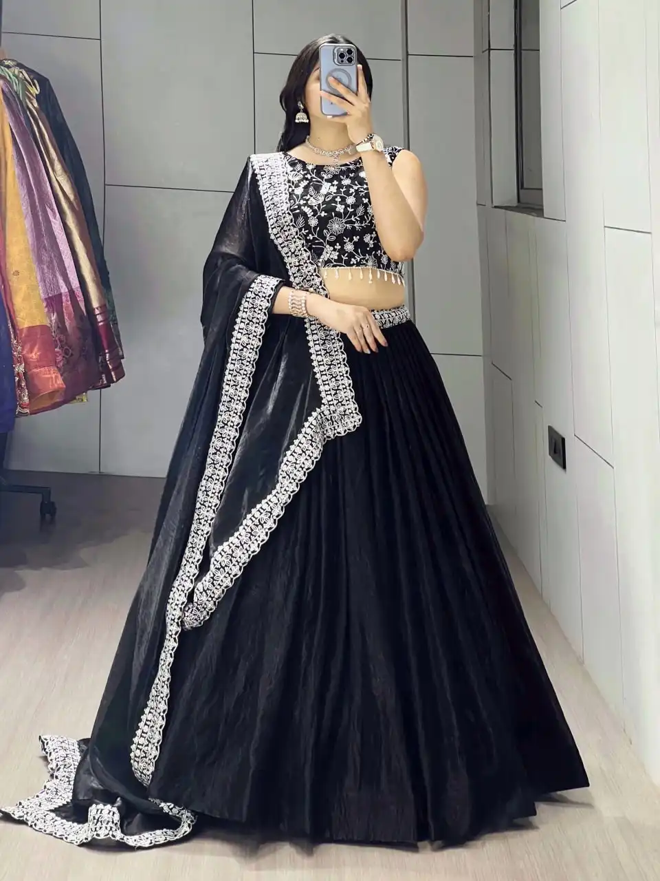 WMT 9042 Satin Party Wear Lehenga Choli