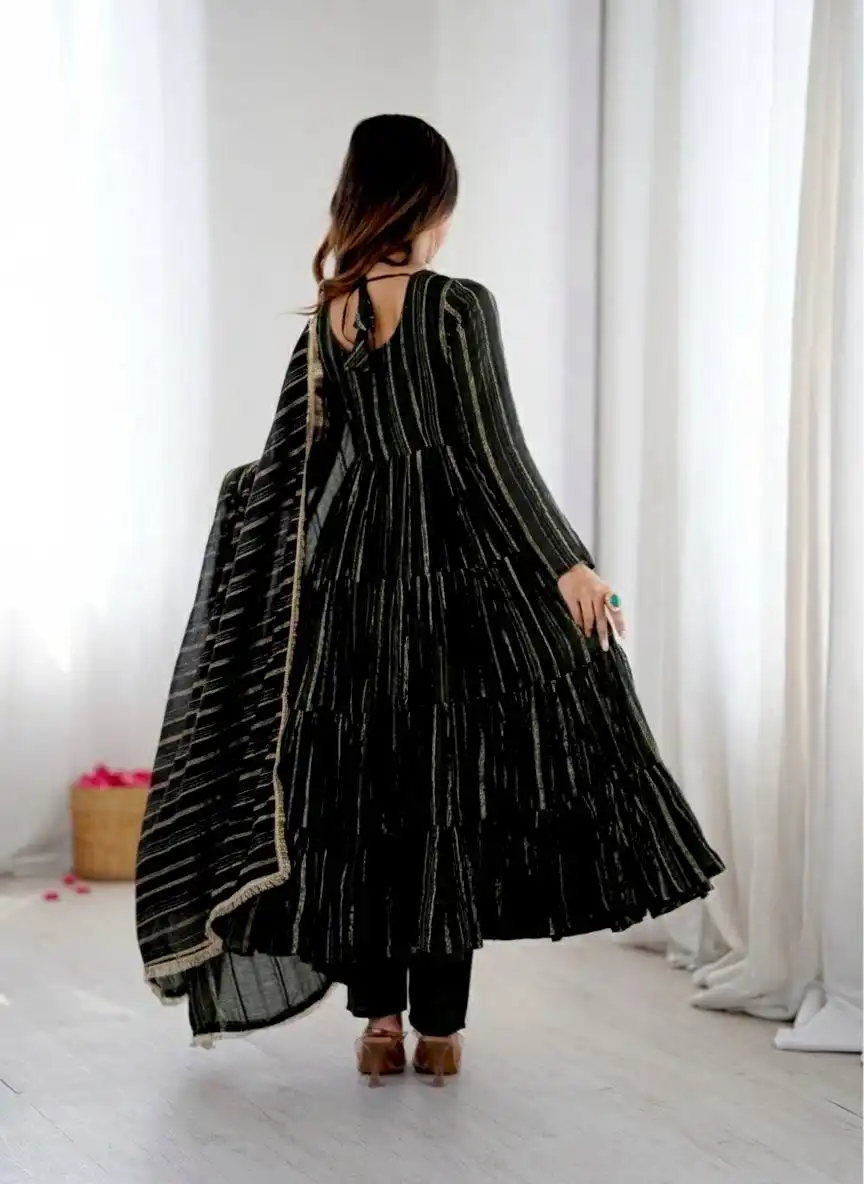 Sabina 5305B Mal Chanderi Women Dress Ruffle Readymade