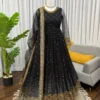 Deepika 5996 Black Designer Anarkali Long Kurti Pant With Dupatta for woman
