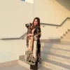 Zarin 47 Black Soft Cotton Digital Printed Readymade Dress
