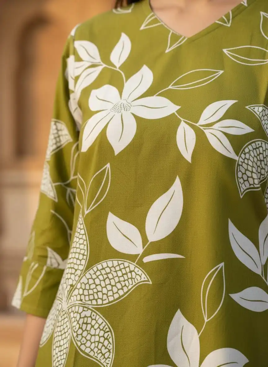 Zarin 64 Printed Fancy Short Top