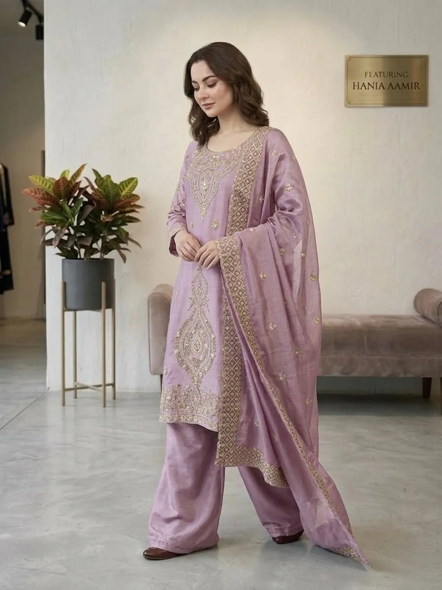 Sabina 5335 Gmy Choo Silk Festival Kurti Palazzo With Dupatta