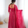 Sabina 5293 Crunchy Silk Anarkali Gown Pant With Dupatta Festive Collection
