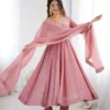 Sabina 5293 Crunchy Silk Anarkali Gown Pant With Dupatta Collection