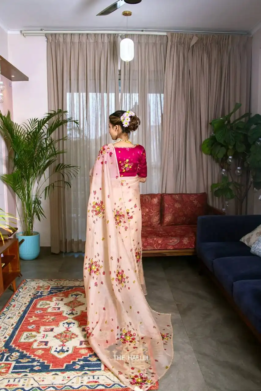 WMS Vol 166 Flower Printed And Cut Dana Handwork Saree Collection for woman