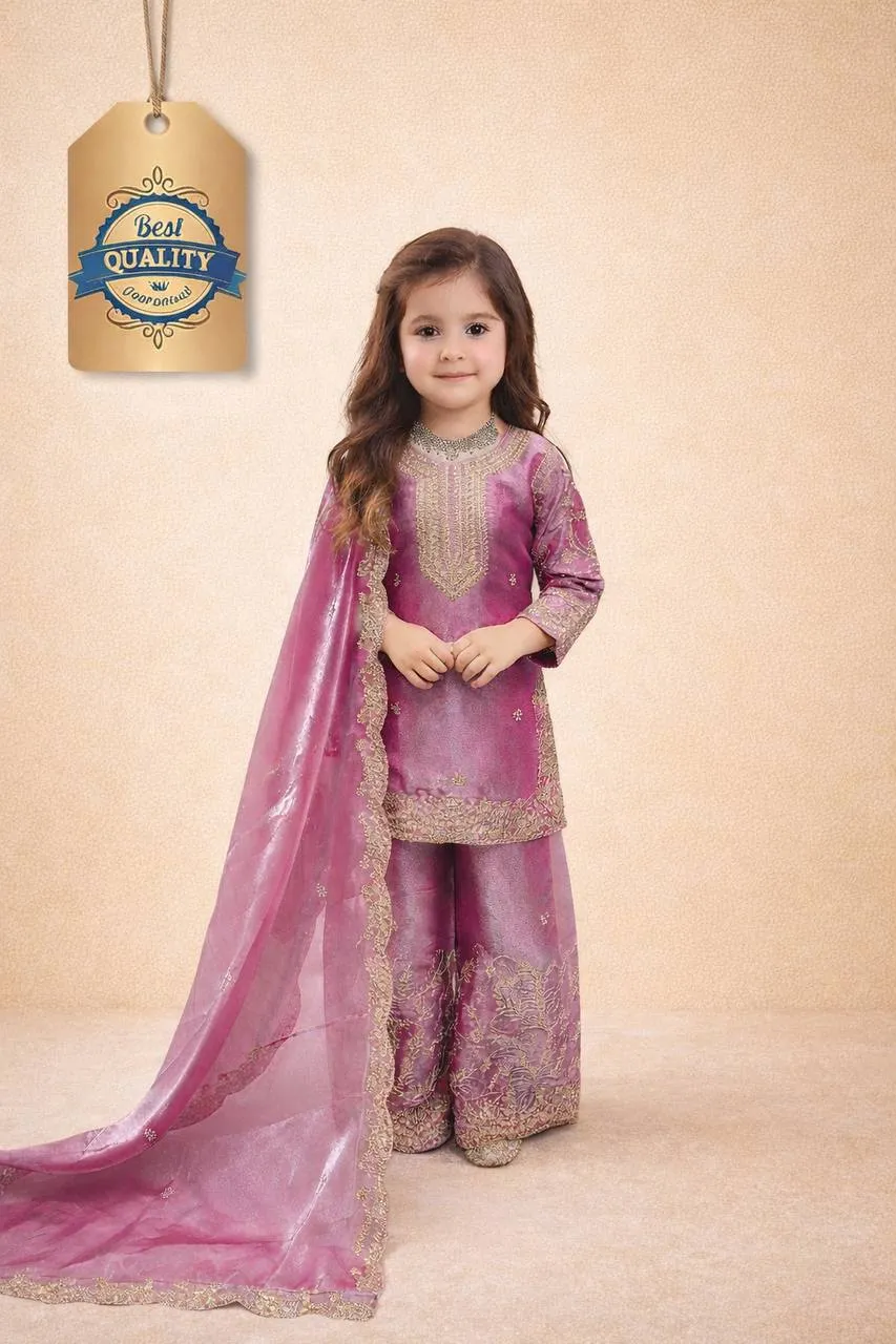Baby 244 Pure GMY Silk Kid Wear Sharara Suit