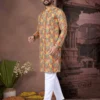Shyam Cotton Kurta Pajama Haldi Printed Sequence Party Wear Collection