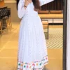 FFD Rangroop White Georgette Gown Dupatta