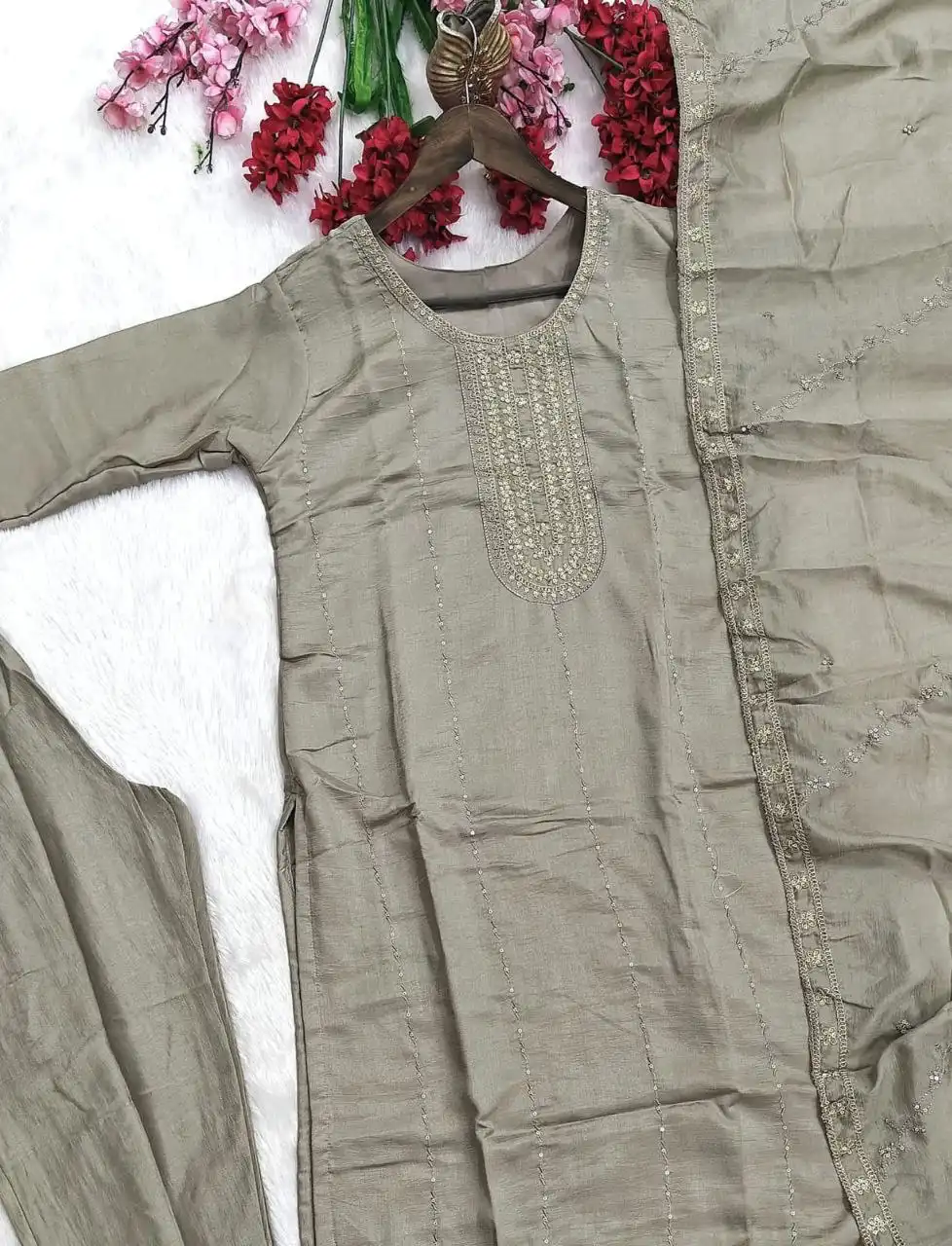 Laxmy Vol 65 Embroidery Kurti Pant With Dupatta For Women