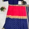 SGT 237 Mysore Silk Double Tone Zip And Go Gown Saree Trading Design