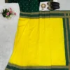SGT 237 Mysore Silk Yellow Readymade Zip Gown Saree Wedding Collection
