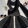 Deepika 5994 Black Thread Sequence Indo Western Suit For Women