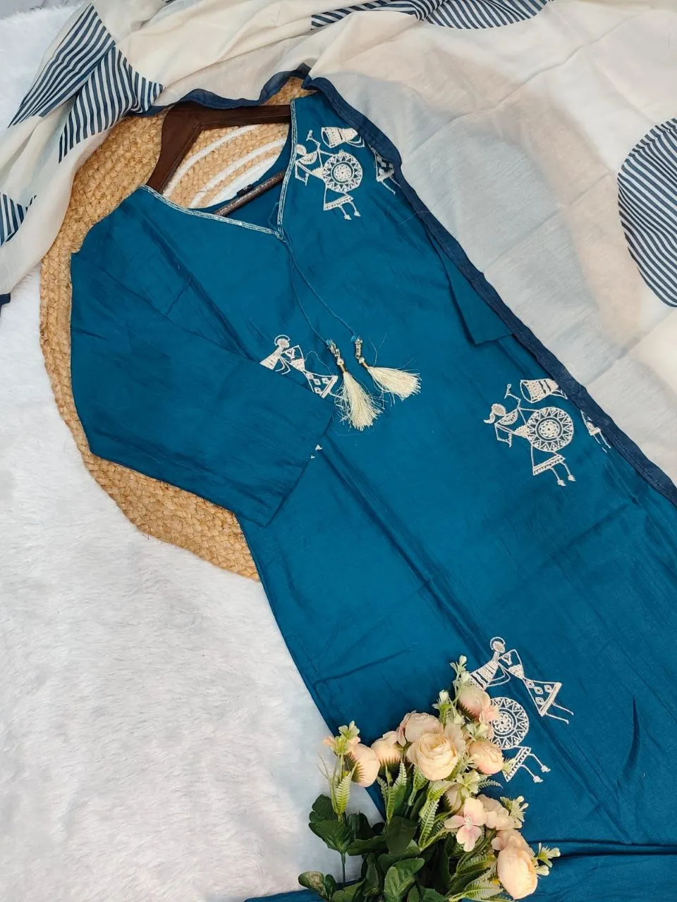Zarin 56 Heavy Rayon Printed Kurti Pant With Dupatta Collection