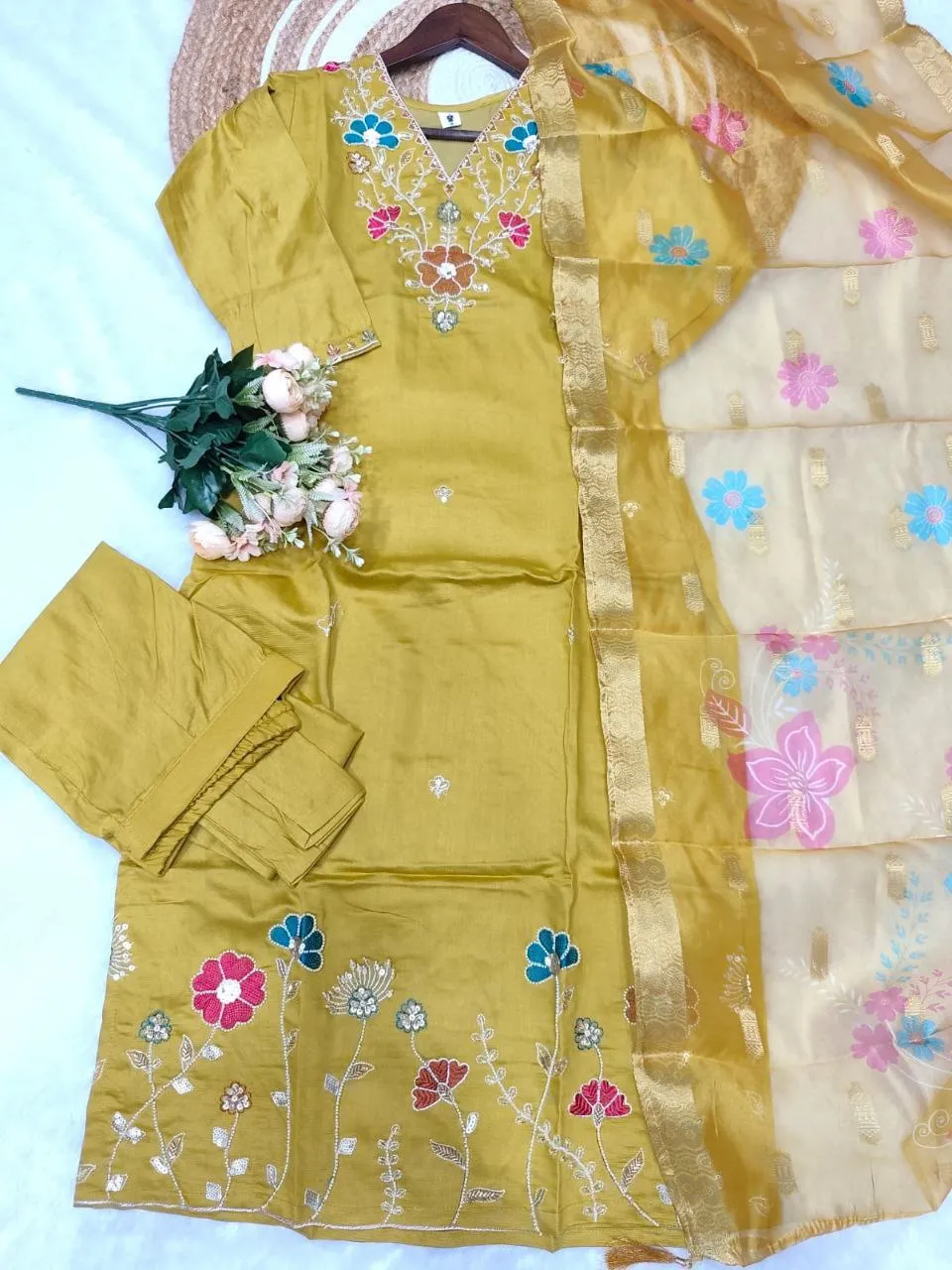 Zarin 55 Viscose Designer Handwork Readymade Dress