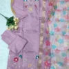 Zarin 55 Purple Viscose Handwork Readymade Dress Collection