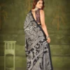 WMN 7301 Black Tasar Silk Kalamkari Printed Saree Collection