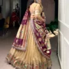 WMN 2032 Cream Organza Weaving Paithani Lehenga Choli