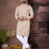 Shyam Cotton Kurta Pajama Printed Sequence Work