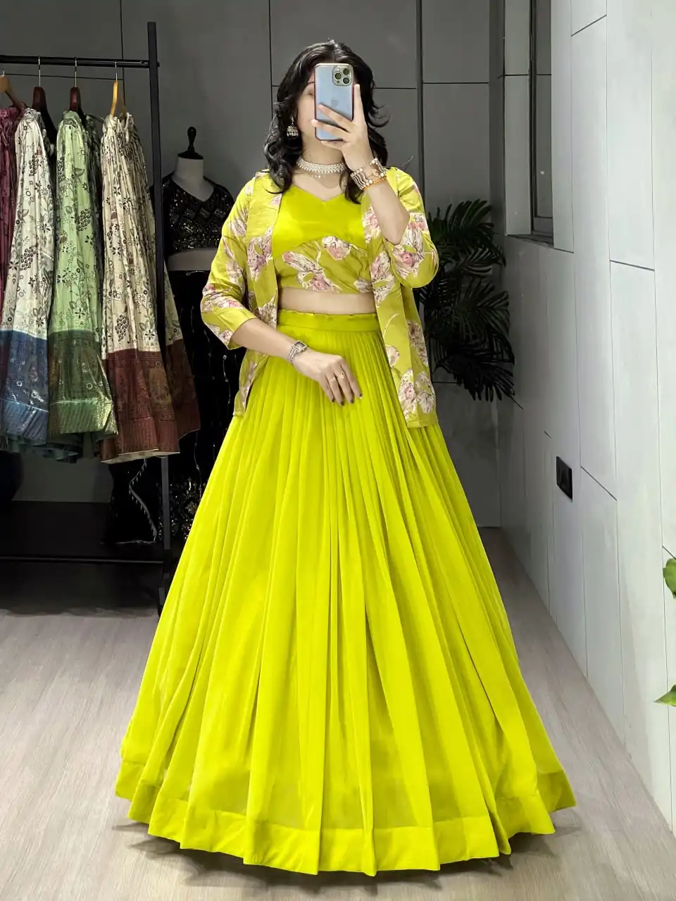 WMT 8216 Gorgette Party Wear Lehenga Choli Woaman