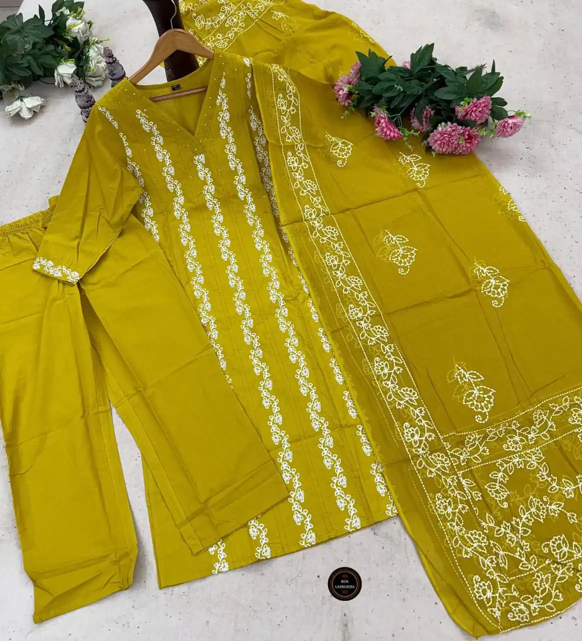 Laxmy Vol 64 Bandhani Printed Kurti Pant With Dupatta Collection