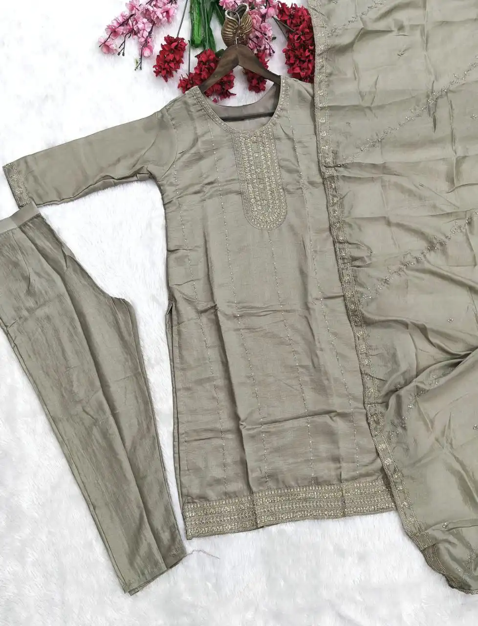 Laxmy Vol 65 Embroidery Kurti Pant With Dupatta For Women