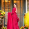 STD 6107 Designer Anarkali Sharara Suit For Wedding Function