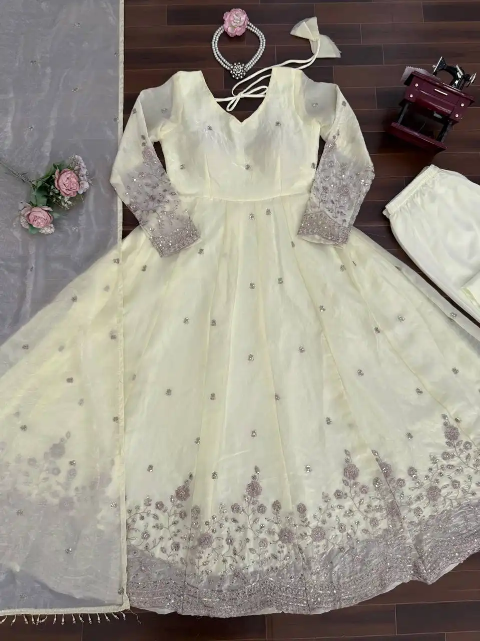 Deepika 5993 Thread Sequence Anarkali Readymade Dress