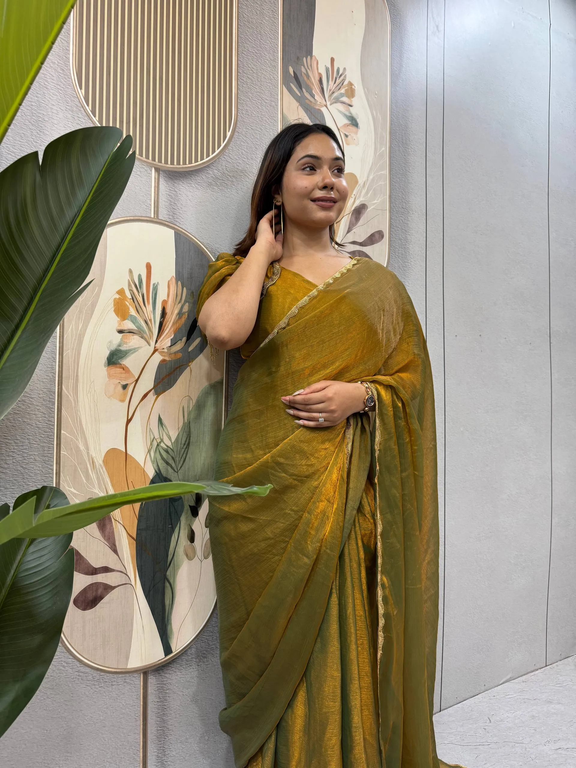 SGT 239 Space Silk Zip and go Gown Saree for Wedding