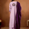 Lila 150 Roman Silk Purple Anarkali Kurti With Palazzo Set