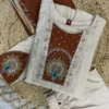 Lila 150 Roman Silk Cream Anarkali Kurti With Palazzo Set