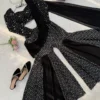 Deepika 5994 Black Thread Sequence Indo Western Suit For Women