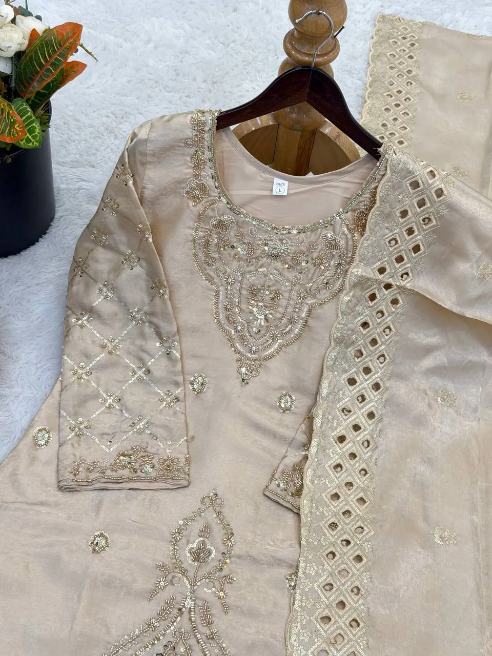 Sabina 5335 Gmy Choo Silk Designer Kurti Palazzo With Dupatta