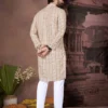 Shyam Cotton Kurta Pajama Printed Sequence Work