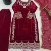 Sabina 5307 Viscose Velvet Readymade Dress for woman