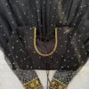 Deepika 5996 Black Designer Anarkali Long Kurti Pant With Dupatta for woman