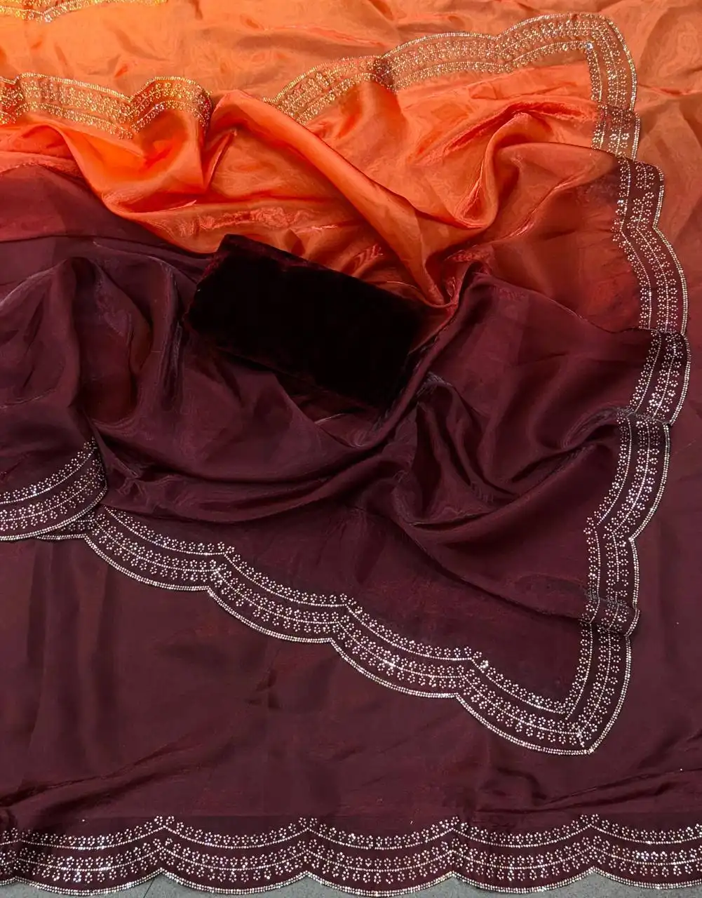 WMS Vol 163 Two Tone Padding Saree With Diamond Jarkhand Work for woman