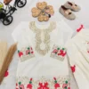 Baby 245 Pure Heavy Natural Crap Silk Kid Wear Sharara Suit
