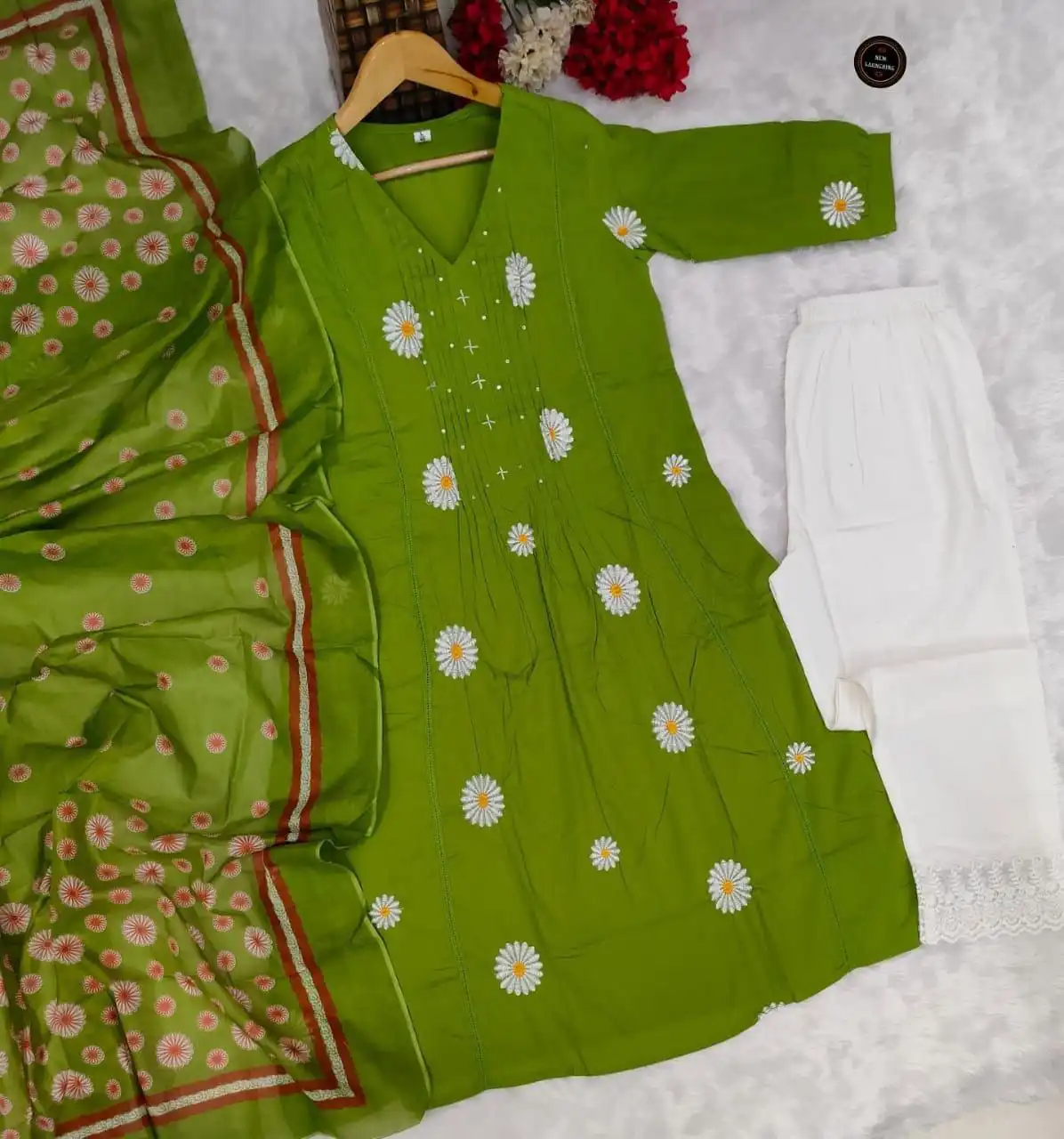 Laxmy Vol 76 Embroidery Work Kurti Pant With Dupatta Collection