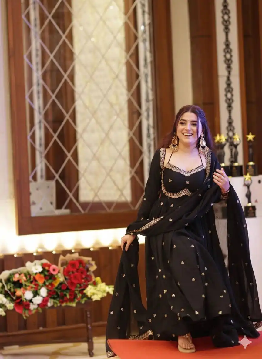 Alia 519 Fox Georgette Gown With Dupatta Collection