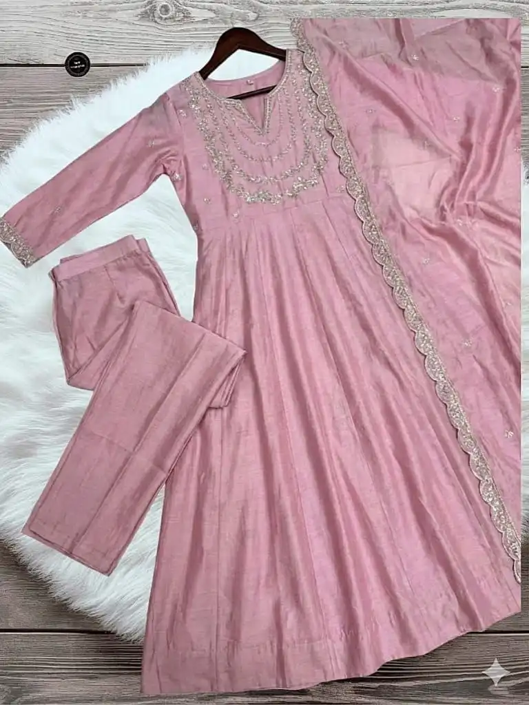 Laxmy Vol 71 Embroidery Anarkali Kurti Pant With Dupatta Collection