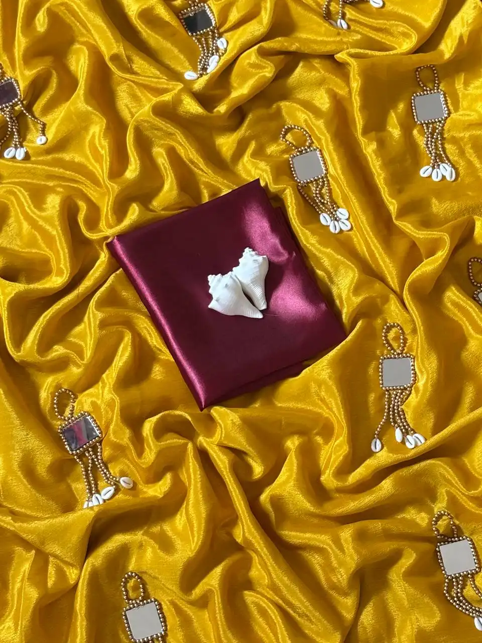 WMS Vol 165 Chinnon Real Mirror Party Wear Saree