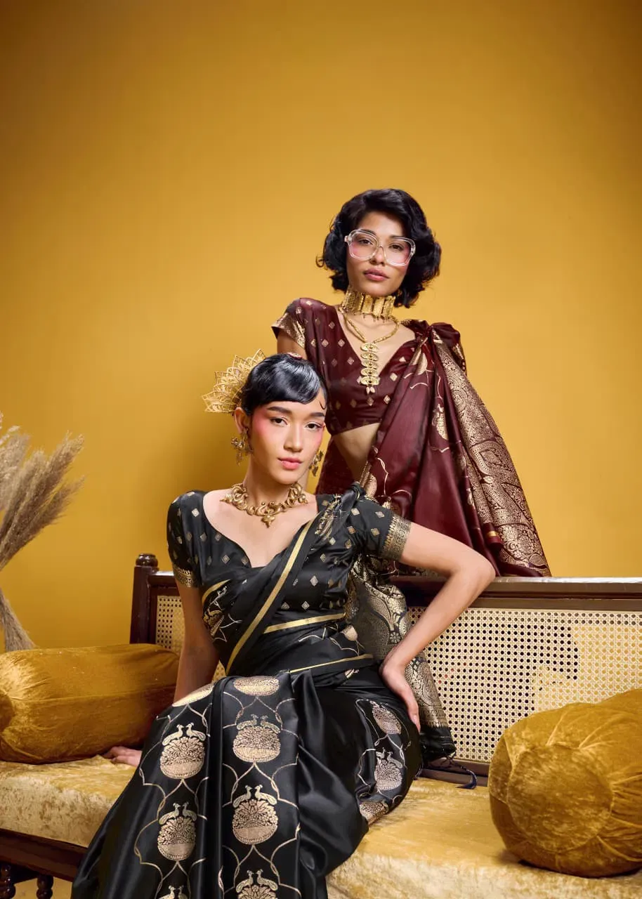 Rajtex Kanthkala Vama Satin Silk Handloom Weaving Traditional Saree Collection Rajtex Kanthkala Vama Satin Silk Handloom Weaving Traditional Saree Collection - Image 1