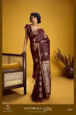Rajtex Kanthkala Vama Satin Silk Handloom Weaving Traditional Saree Collection - Image 3